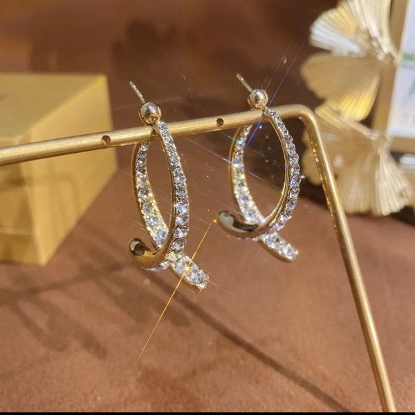 Vergoldete Fischschwanz-Ohrringe