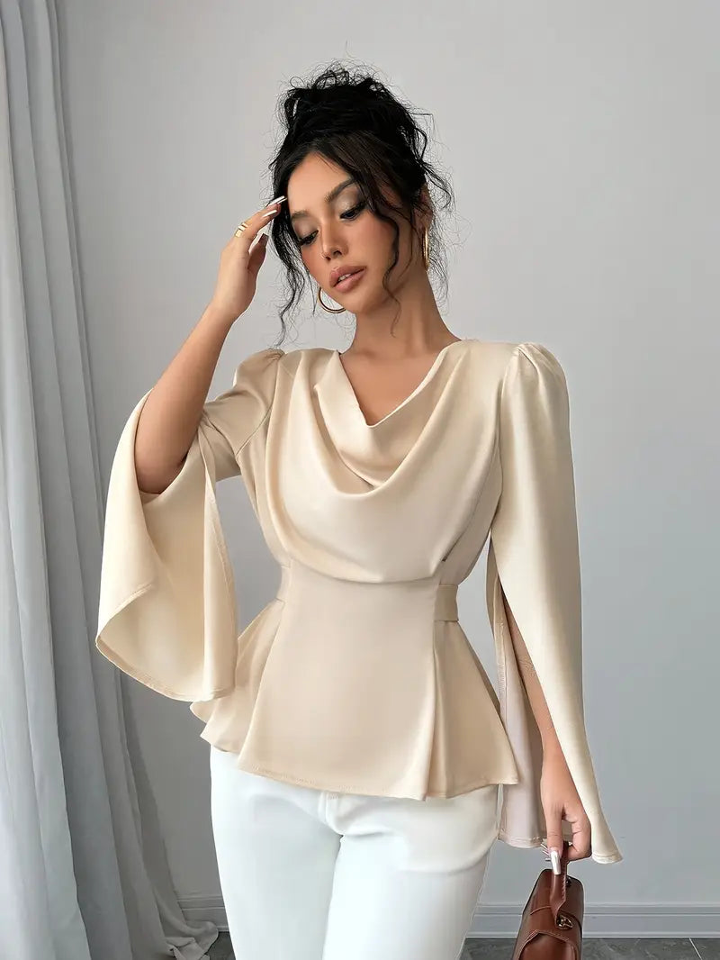 Leia - elegante satinbluse