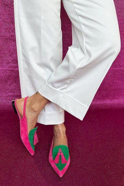 Frendessa | Fringed Ballerinas with Ankle Straps
