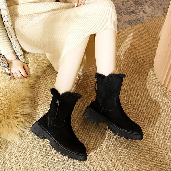 Federica - warme fleecestiefel mit baumwollfutter