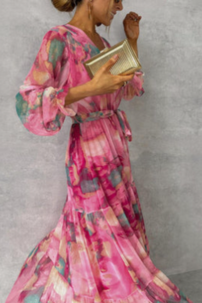 Luna | Festliche Wickelkleid | Maxi