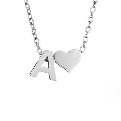 Forever Love & Letter Silber Halskette