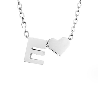 Forever Love & Letter Silber Halskette