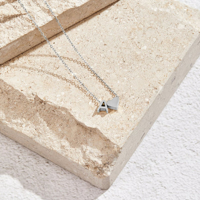 Forever Love & Letter Silber Halskette