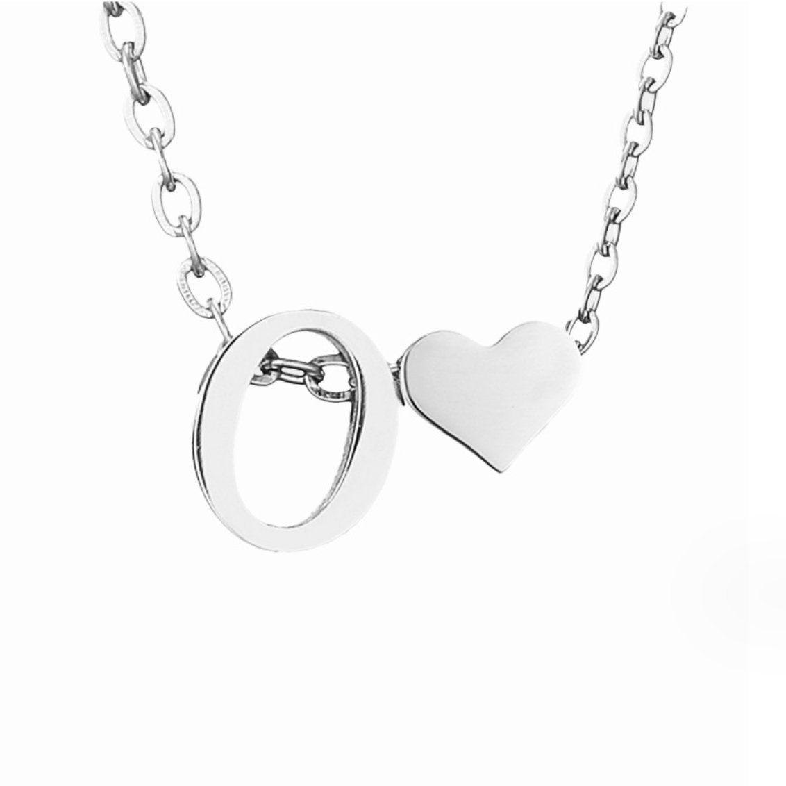 Forever Love & Letter Silber Halskette