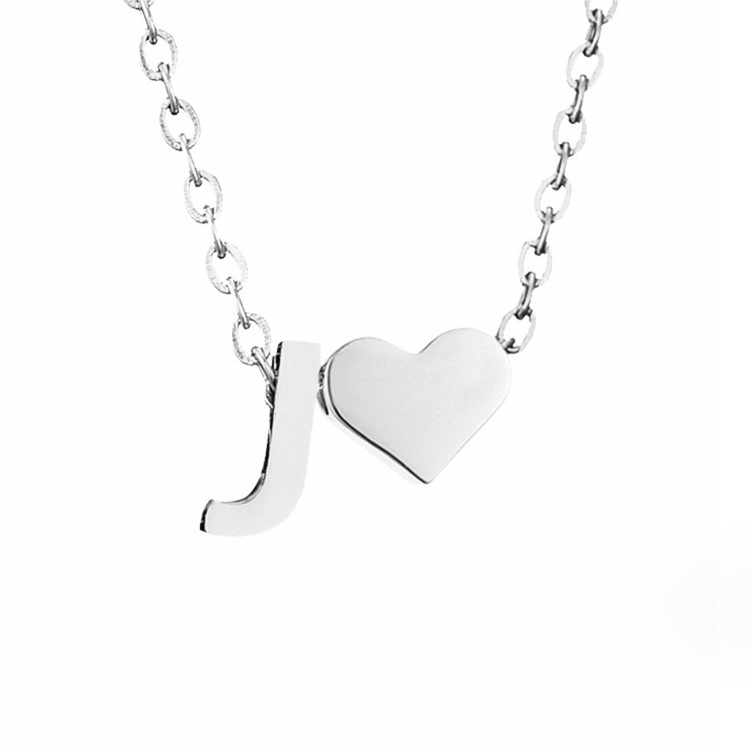 Forever Love & Letter Silber Halskette