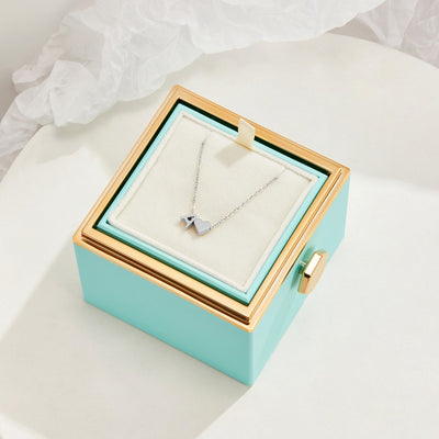 Forever Love & Letter Silber Halskette