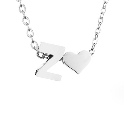 Forever Love & Letter Silber Halskette