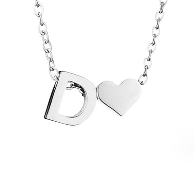 Forever Love & Letter Silber Halskette