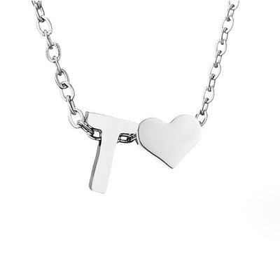 Forever Love & Letter Silber Halskette