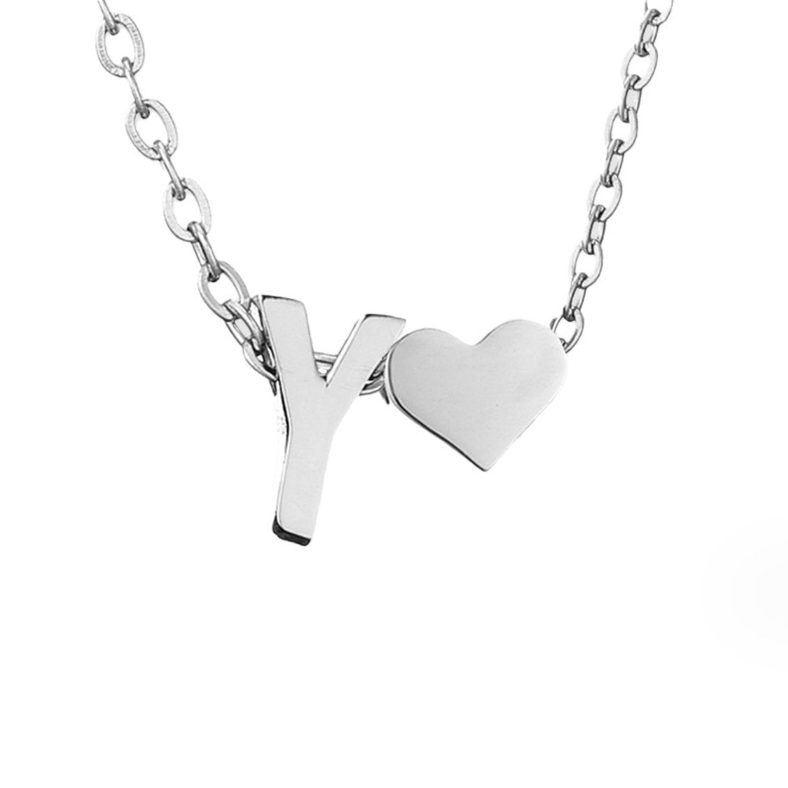 Forever Love & Letter Silber Halskette