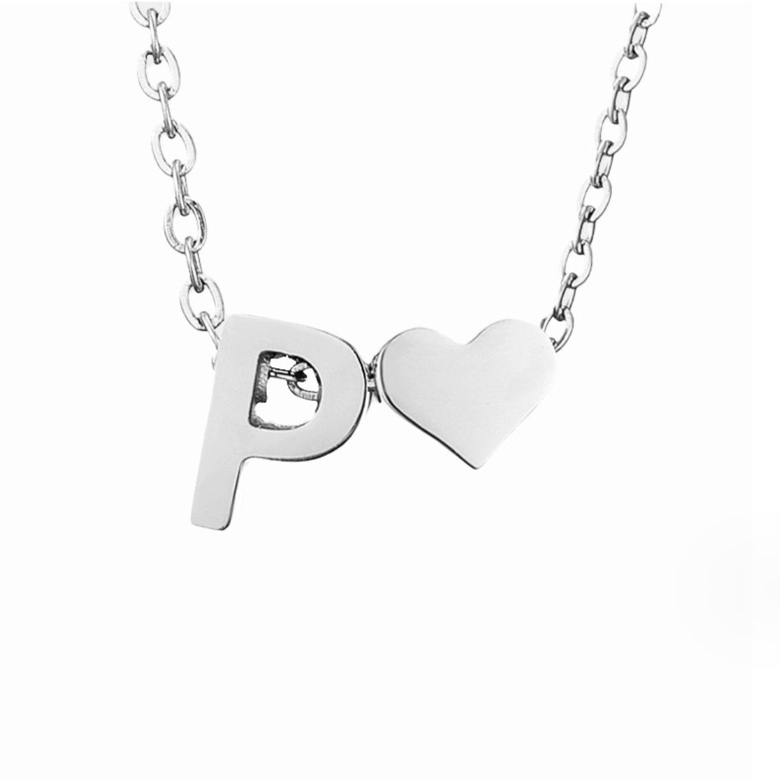 Forever Love & Letter Silber Halskette