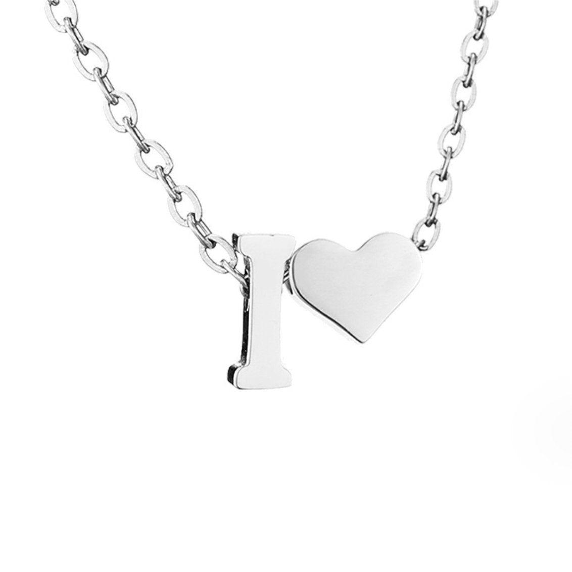 Forever Love & Letter Silber Halskette