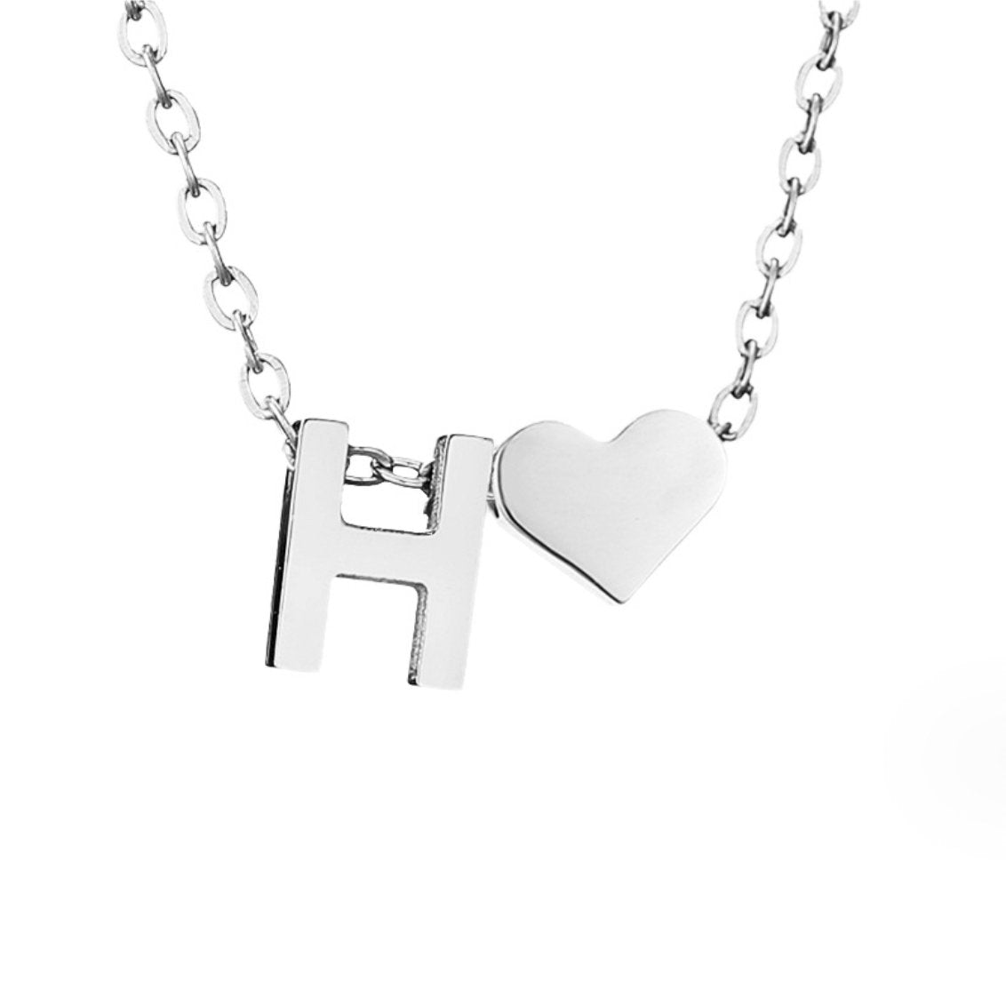 Forever Love & Letter Silber Halskette