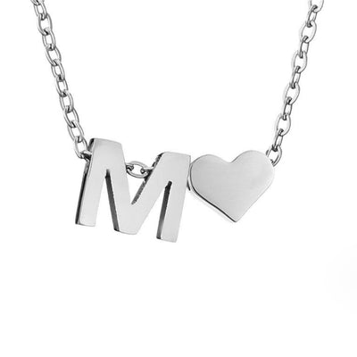 Forever Love & Letter Silber Halskette