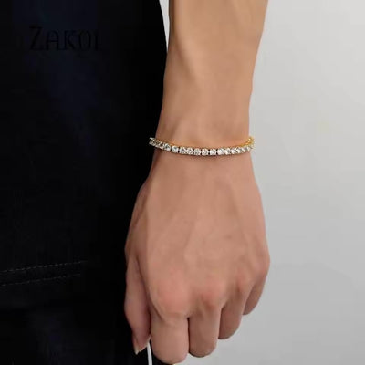 Hallie Tennisarmband | Vergoldet