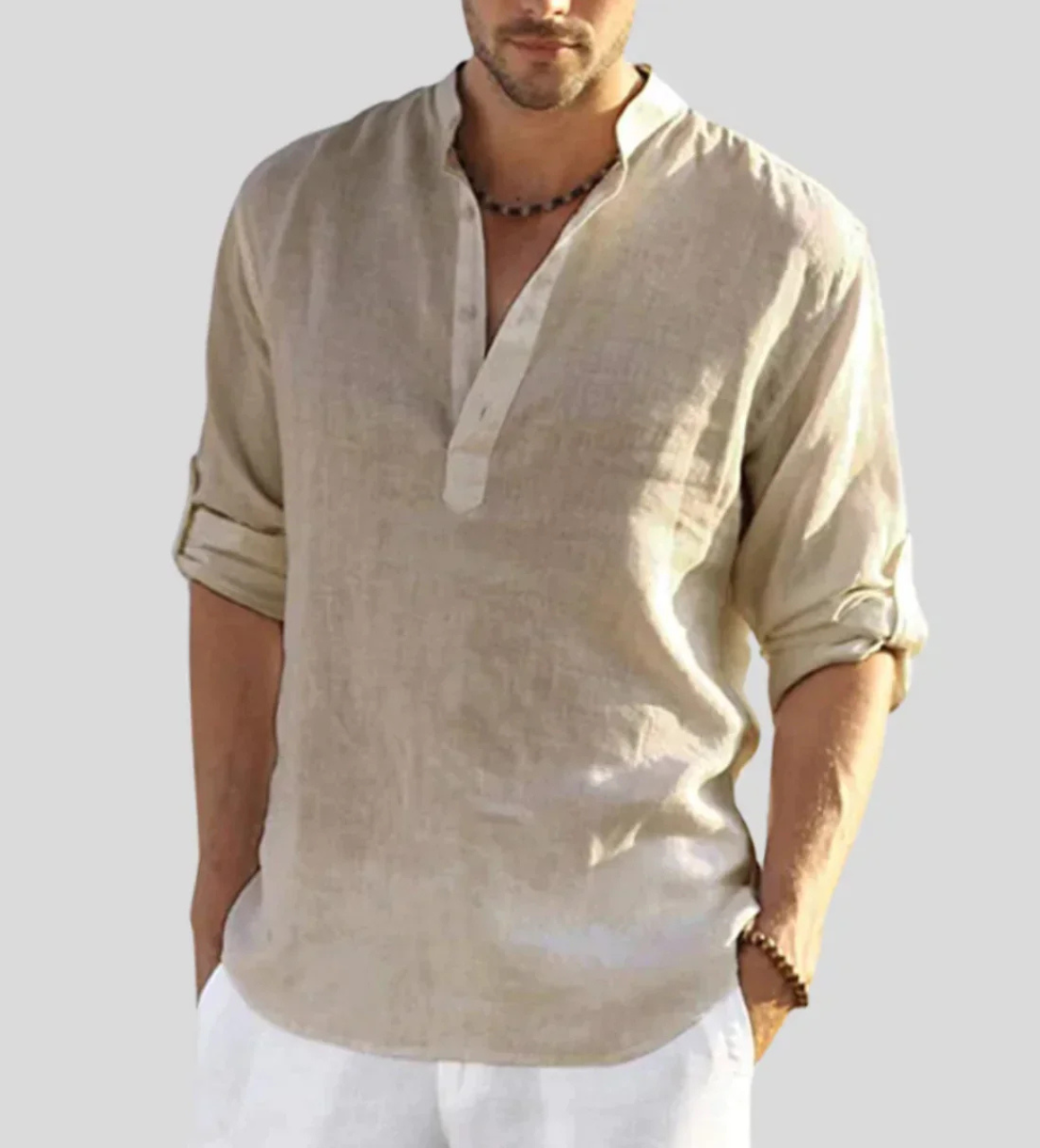 Arone | Herren Hemd Langarm | Weiß