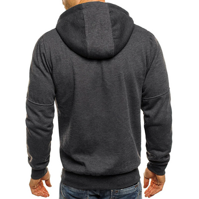Danny | Herren Hoodie mit Reißverschluss | Schwarz Kapuzenpullover