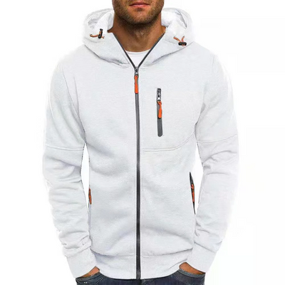 Danny | Herren Hoodie mit Reißverschluss | Schwarz Kapuzenpullover