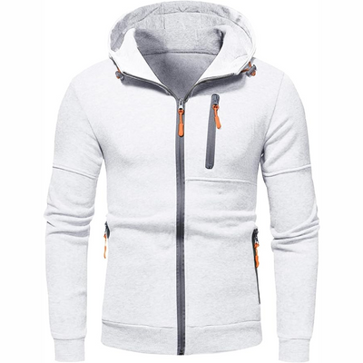 Danny | Herren Hoodie mit Reißverschluss | Schwarz Kapuzenpullover