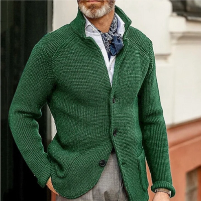 Idris | Herren Lange Strickweste | Trachtenweste