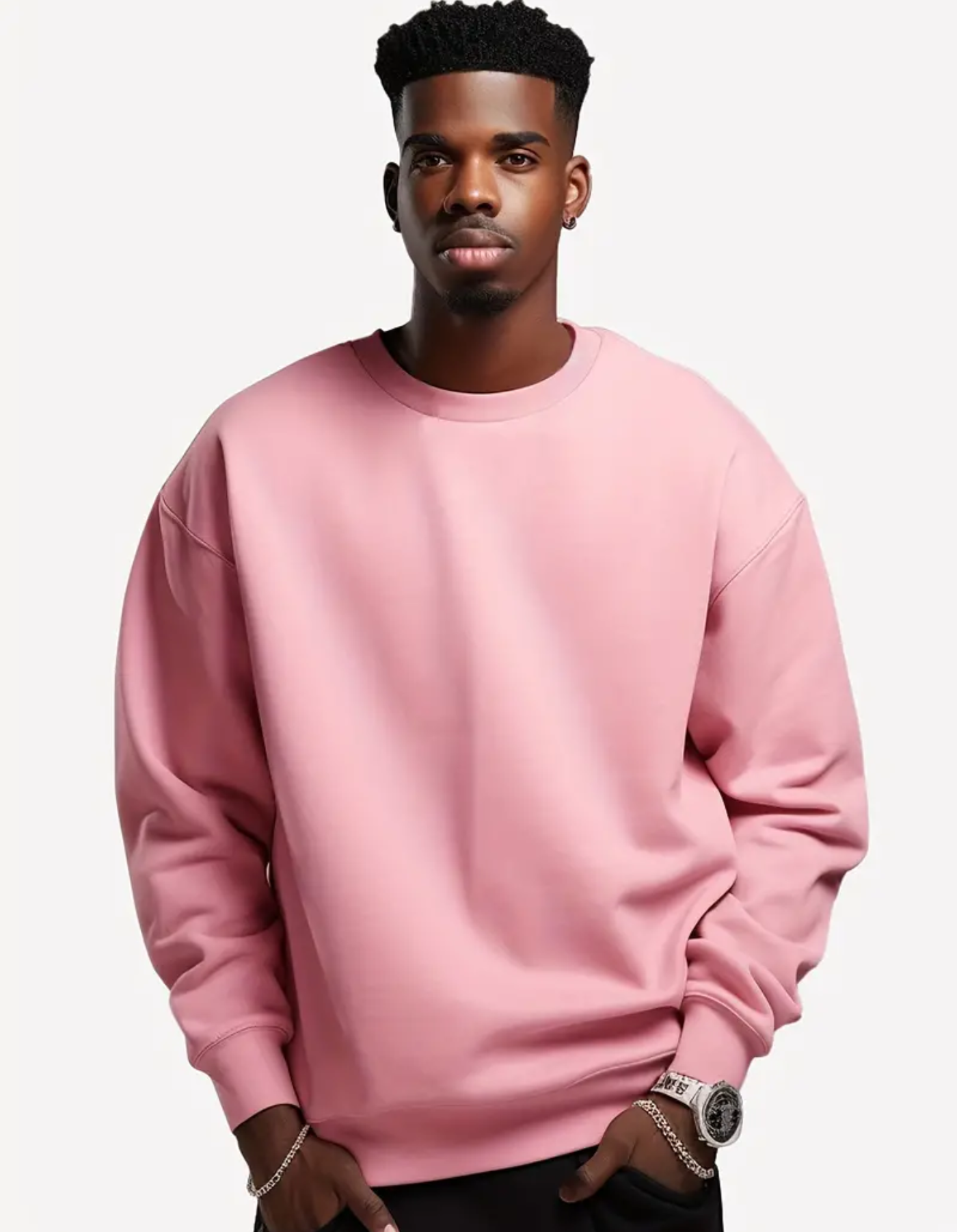 Johnny | Herren Oversize Pullover | Schwarz Sweater