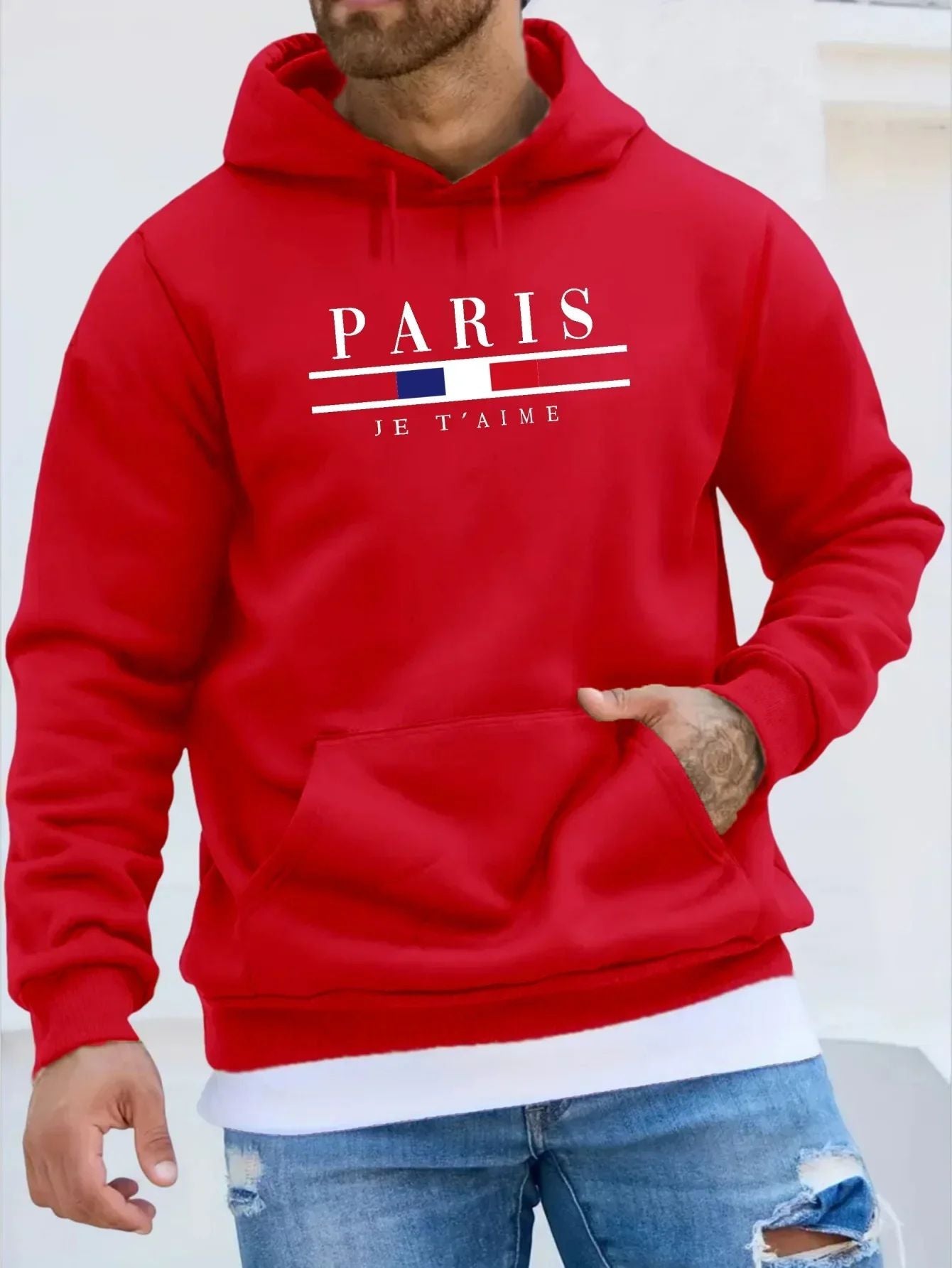 Herren Paris Fleece-Kapuzenpullover - Orkan