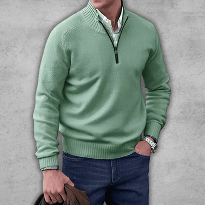 Hilmar | Herren Pullover mit Reißverschluss | Strick Sweater