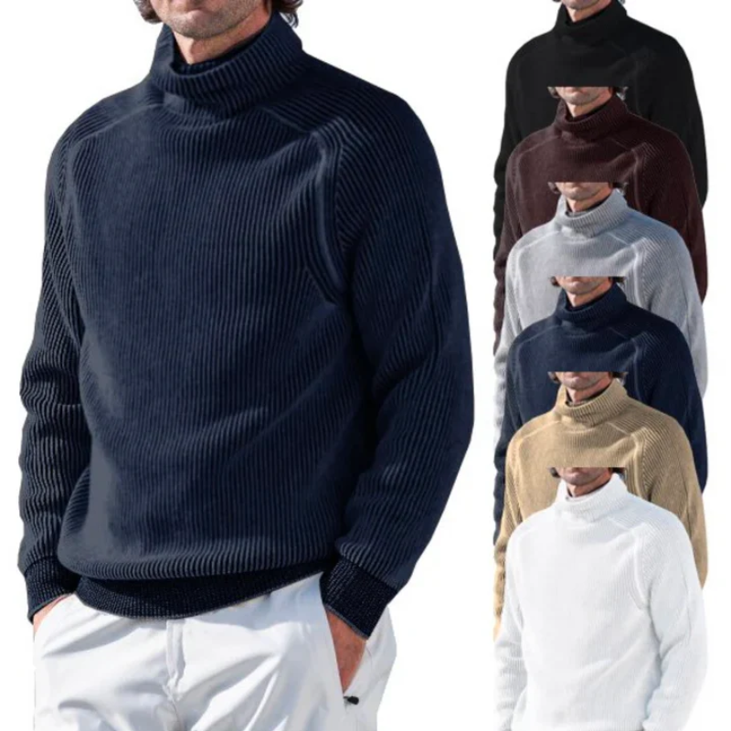 Andrei | Herren Rollkragenpullover Weiß | Warm