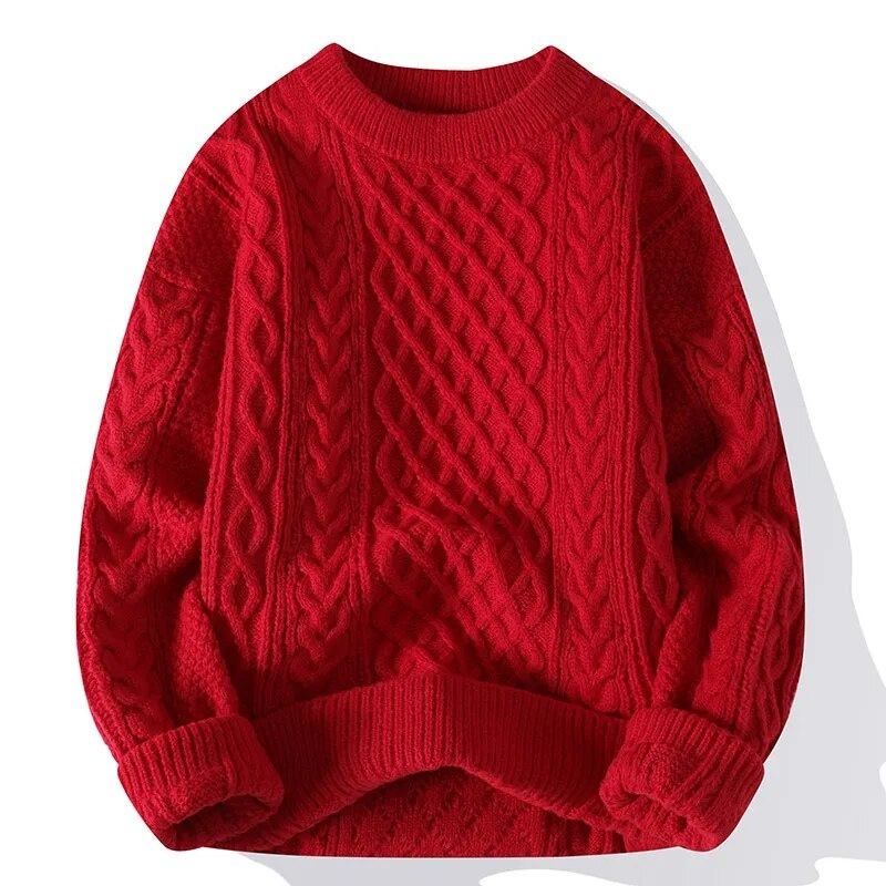 Timothy | Herren Rot Pullover | Strick Sweater