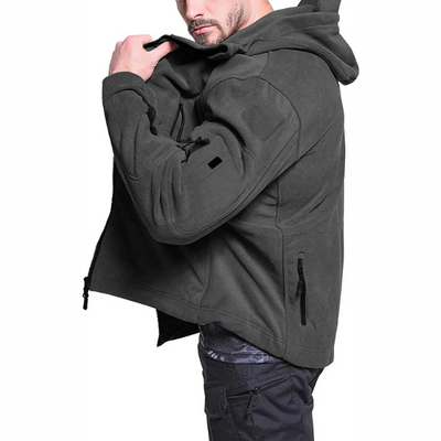 Diethelm | Herren Schwarz Hoodie | Kapuzenpullover mit Reißverschluss