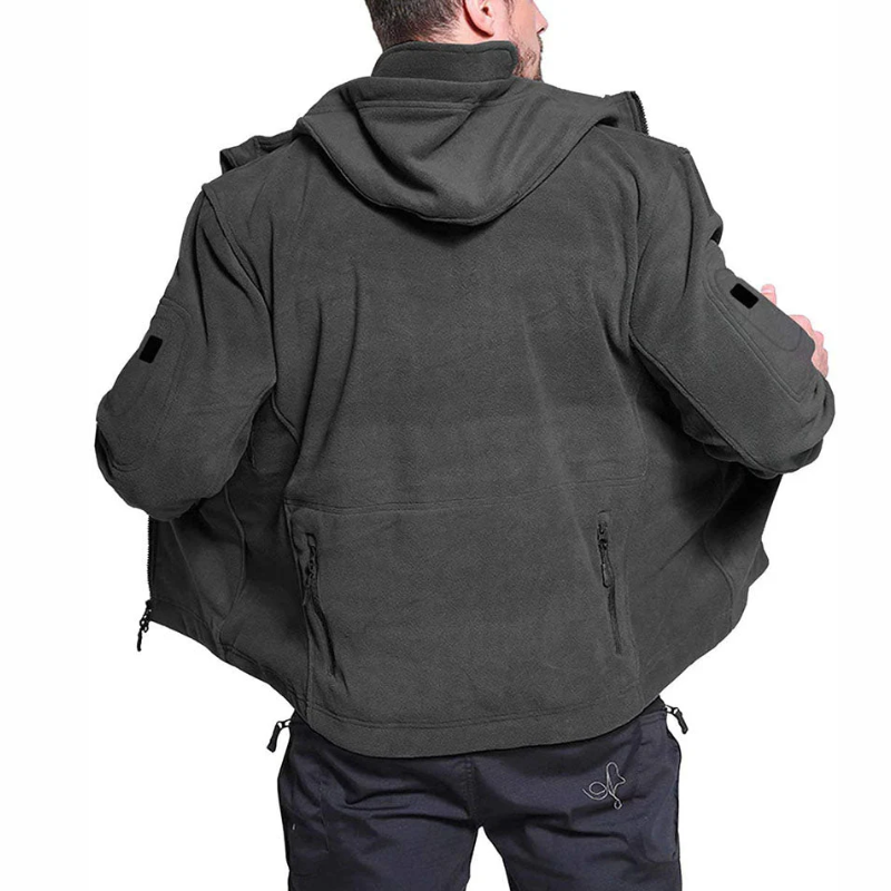 Diethelm | Herren Schwarz Hoodie | Kapuzenpullover mit Reißverschluss
