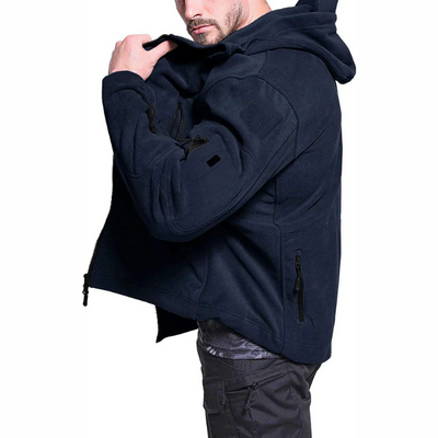 Diethelm | Herren Schwarz Hoodie | Kapuzenpullover mit Reißverschluss