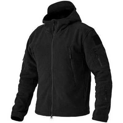 Diethelm | Herren Schwarz Hoodie | Kapuzenpullover mit Reißverschluss