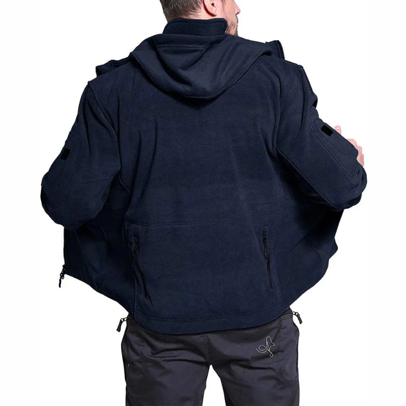 Diethelm | Herren Schwarz Hoodie | Kapuzenpullover mit Reißverschluss