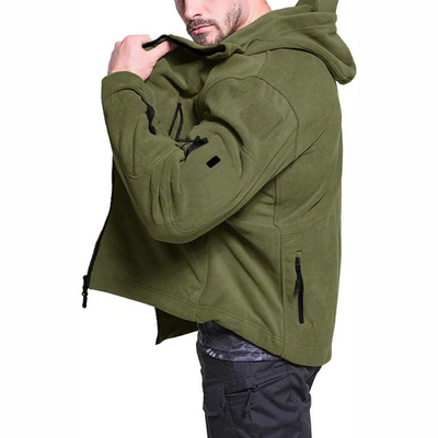 Diethelm | Herren Schwarz Hoodie | Kapuzenpullover mit Reißverschluss