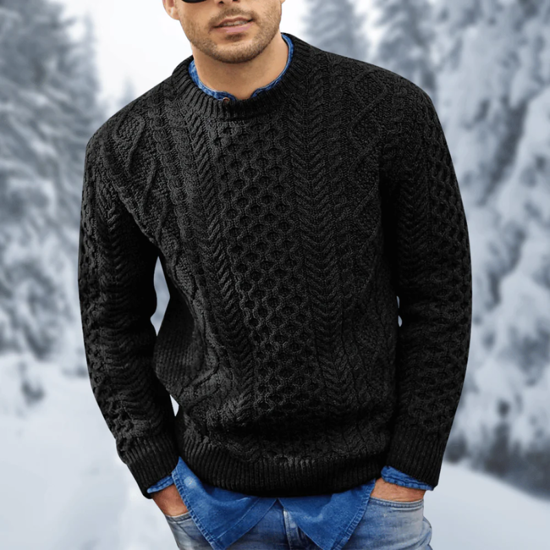 Ignaz | Herren Schwarz Pullover | Knit Sweater