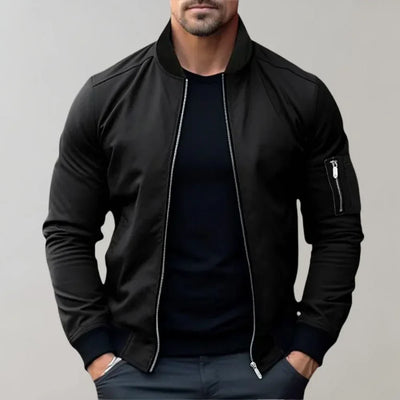 Malcolm | Herren Schwarze Bomberjacke | Leichte