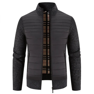 Herren-Strickfleece-Jacke - Kort