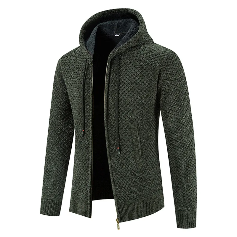 Enrique | Herren Strickjacke mit Reißverschluss | Kapuzen