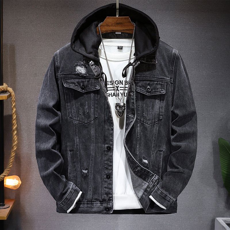 Herren Urban Denim-Jacke mit Kapuze - Anselm