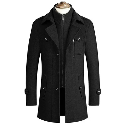 Victor | Herren Warme Winterjacke | Lange Mantel