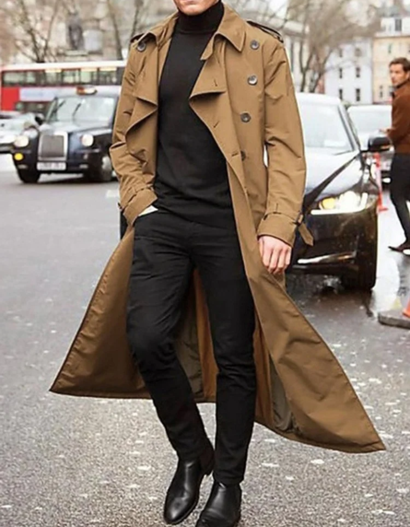 Doug | Herren Winter Trenchcoat | Lange Jacke