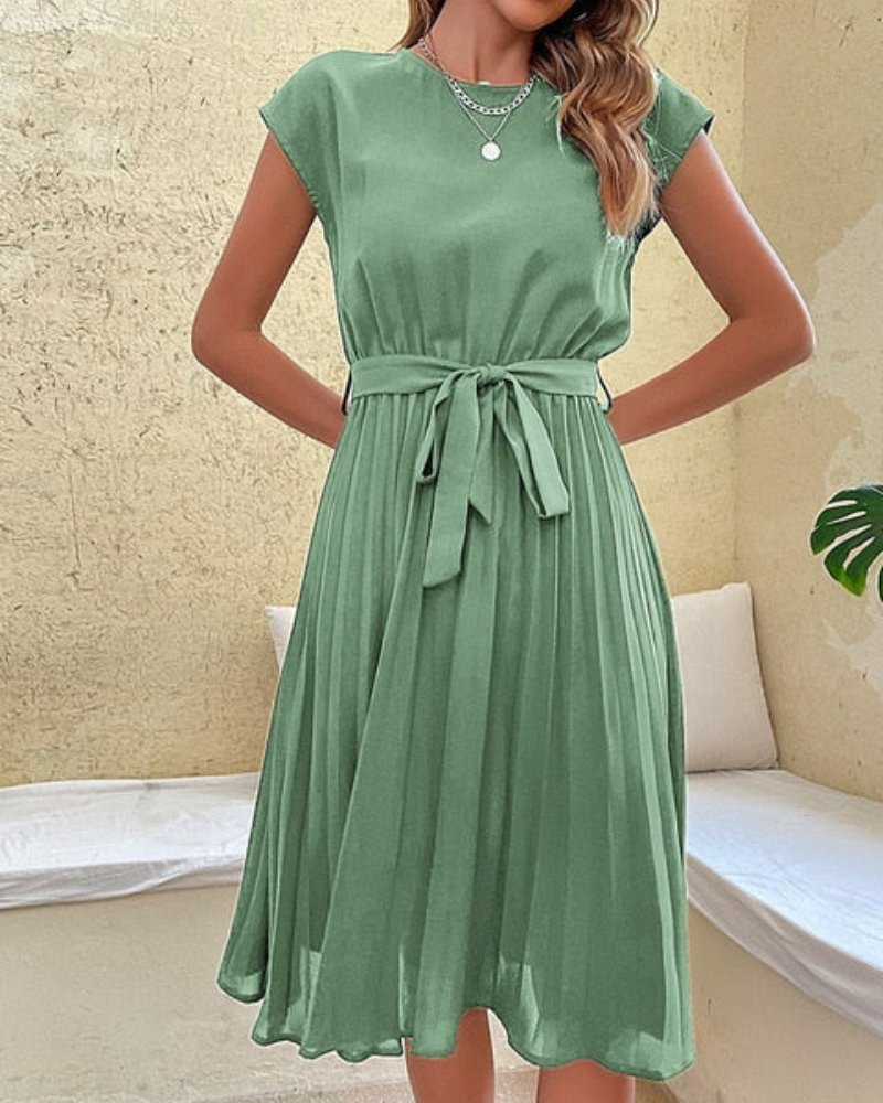 Amaura | Hochzeitsgast Kleid Plissee | Midi