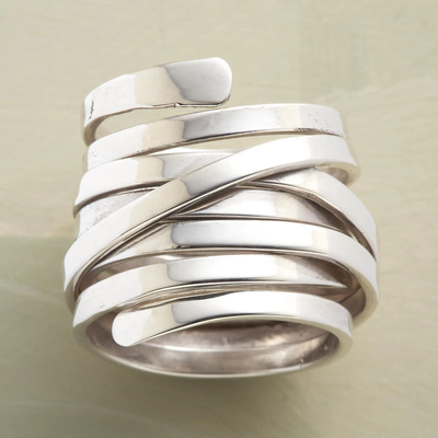 Bliss – Vintage-Ring aus Silber mit breiter Schichtoptik
