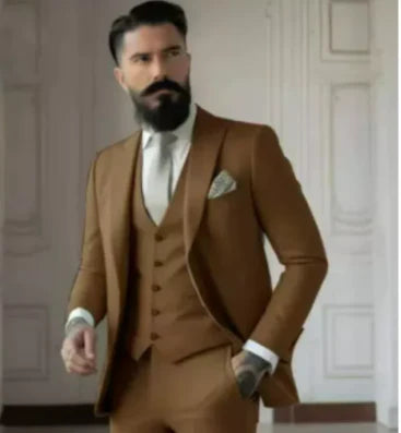 Herren Slim Fit Hochzeitsgastanzug | 3-Teilig