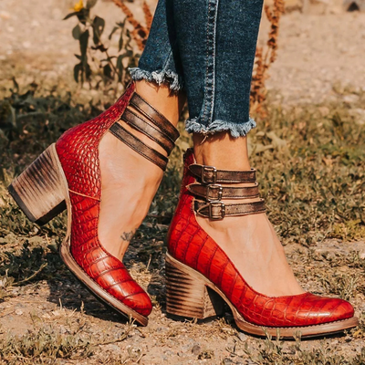 Ginevra™ | Chunky Sole Multi-Strap Pumps