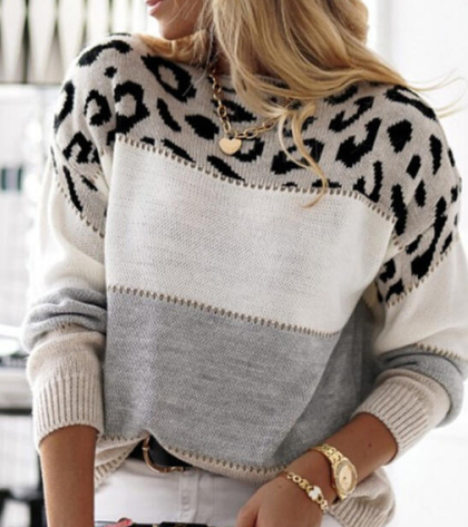 PULLOVER MIT LEOPARDENPRINT