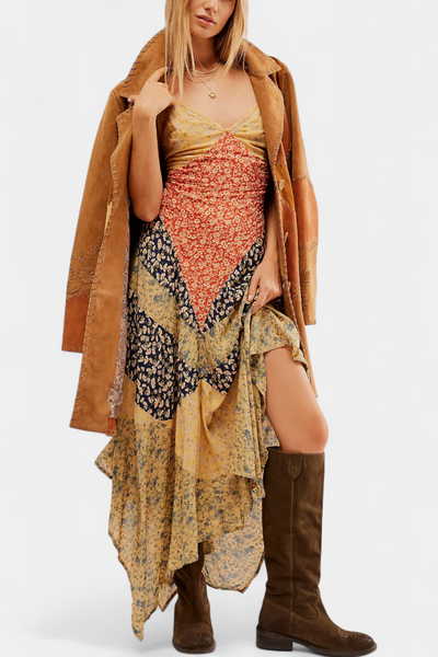 Francine Blumen-Maxi-Kleid