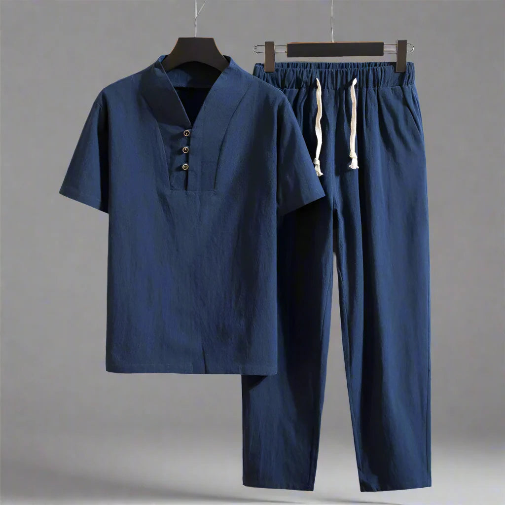 MARCELO™ | SOMMERLICHES LEINENHEMD UND HOSE